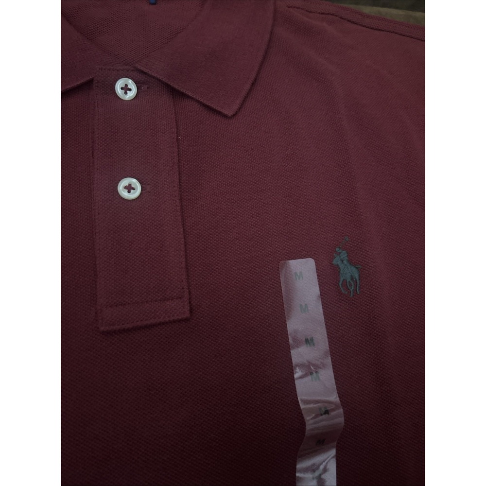 Polo Ralph Lauren Boys Shirt Size M Short Sleeve Burgundy Polo Classic Fit 10-12